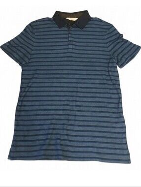 CALVIN KLEIN MEN'S 100% COTTON SOFT POLO SHIRT (DARK BLUE SMALL)